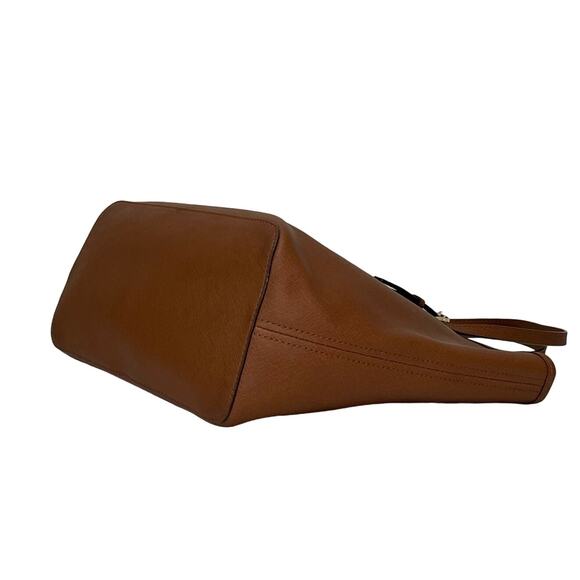 Michael Kors Acorn Brown Leather Tote Bag - Picture 6 of 14